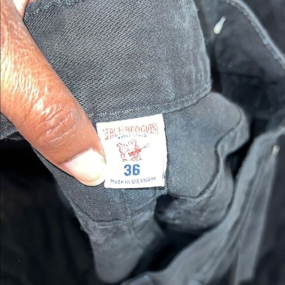 True Religion Black Jeans with Signature Stitching - Picture 5 of 5